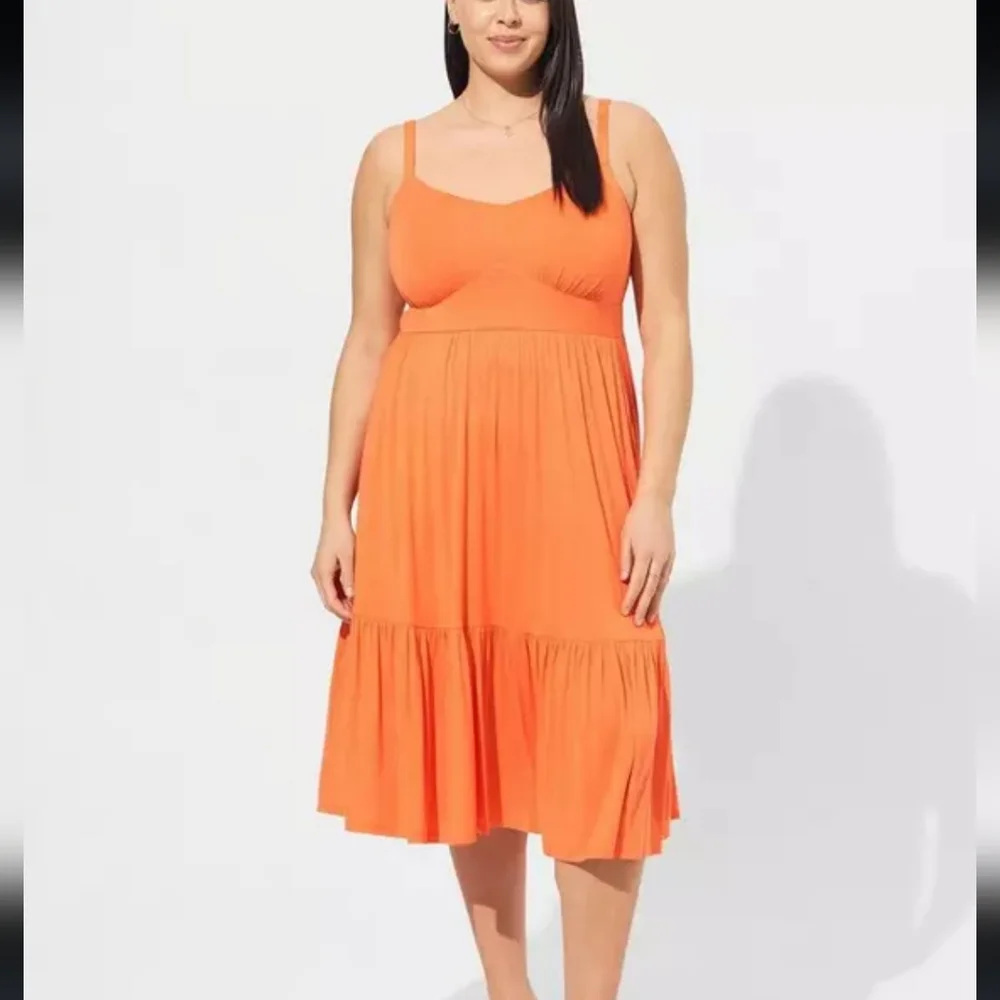 NEW Torrid Midi Super Soft Tiered Dress 3 3X NWT